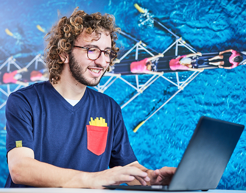 McDonald’s employee in a restaurant